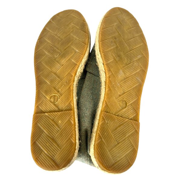 Ilse Jacobsen Slip-On Jute Espadrilles in Metallic Blue Size EU 41 US 10.5 - 11 - Picture 10 of 12